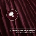thumbnail image 6 of PiccoCasa 50" x 60" Decorative Velvet Plush Throw Blanket with Ruffle Trim, Burgundy, 6 of 6