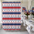 thumbnail image 4 of 4th of Shower Curtain, 48" x 72", July USA Flag Red Blue Stripes Waterproof Bathroom Curtain Washable Shower Curtain Set with 12 Hooks, 4 of 9