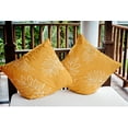 thumbnail image 5 of 16"x16" Square Simply Daisy Fern Leaves Poly Indoor/Outdoor Pillow, Egg Yolk Qty 1, 5 of 5