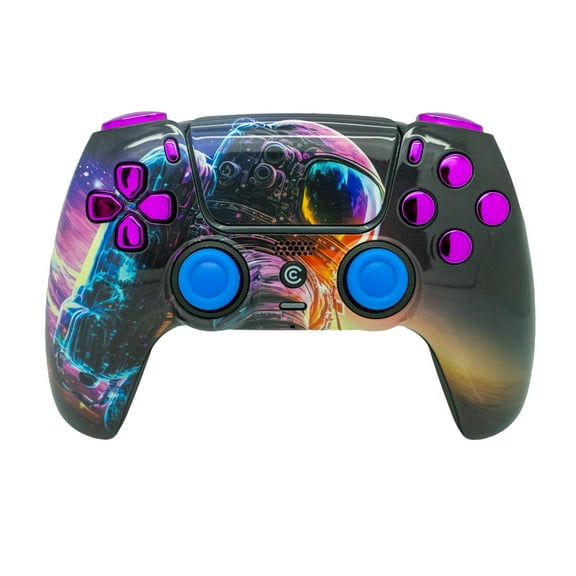 Custom Controllerzz Custom Wireless Controller Compatible with PS5 - Multiple Designs Available (Astronaut & Purple Chrome)