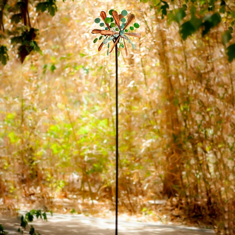 Steady Doggie Double-Sided Kinetic Solar Wind Spinner, 75In LED