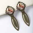 thumbnail image 3 of Cupid Vintage Copper-Colored Lace Bookmarks: Durable Stainless Steel Book Marks, Gifts for Book Lovers and Readers – Set of 2 Bookmarks, 3 of 5