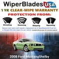 thumbnail image 2 of 2008 Ford Mustang Shelby Beam Wiper Blades Wipers w/1yr Warranty (Set of 2), 2 of 5