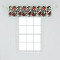 thumbnail image 2 of Ambesonne Modern Window Valance, Minimalist Design, 54" X 12", White Black Red, 2 of 3