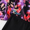 thumbnail image 7 of Generic Womens Two Piece Tankini Swimsuit Floral Print V Neck Bathing Suit Mesh Flowy Swim Tank Top with Boyshorts, 7 of 7