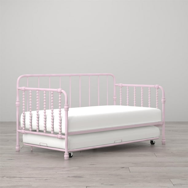 Little Seeds Monarch Hill Wren Metal Daybed with Trundle Twin, Pink