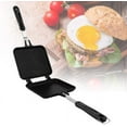 thumbnail image 1 of HUGFEGWE Ridge monkey, Frying Pan,Double Sided Frying Pan, Non-stick Premium Iron Ceramic Coating Double Side Flip Pan Pancake Maker Household Kitchen Cookware for Pancakes Omelets French Toasts, 1 of 9