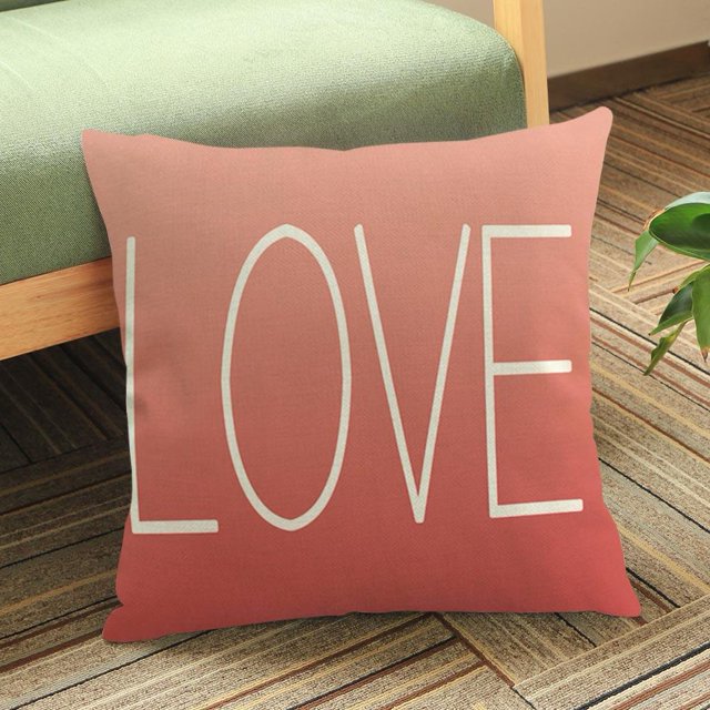 Funda De Cojín De Lino Love Throw Car Home Decor Funda De Almohada Día De San Valentín Likrtyny Arte Deco