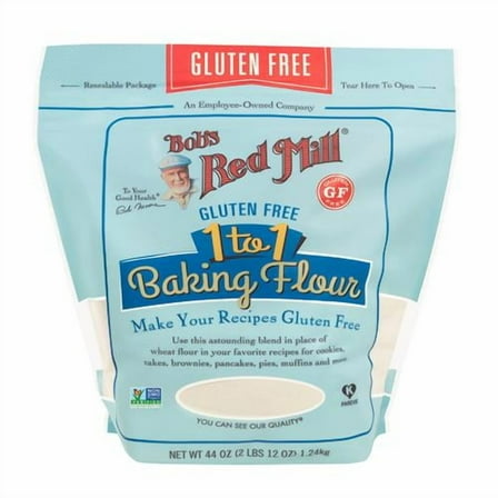 Bobs Red Mill Gluten Free 1 To 1 Baking Flour, 44Oz (Pack Of 1) - Non Gmo, Vegan, Kosher - Pack of 2