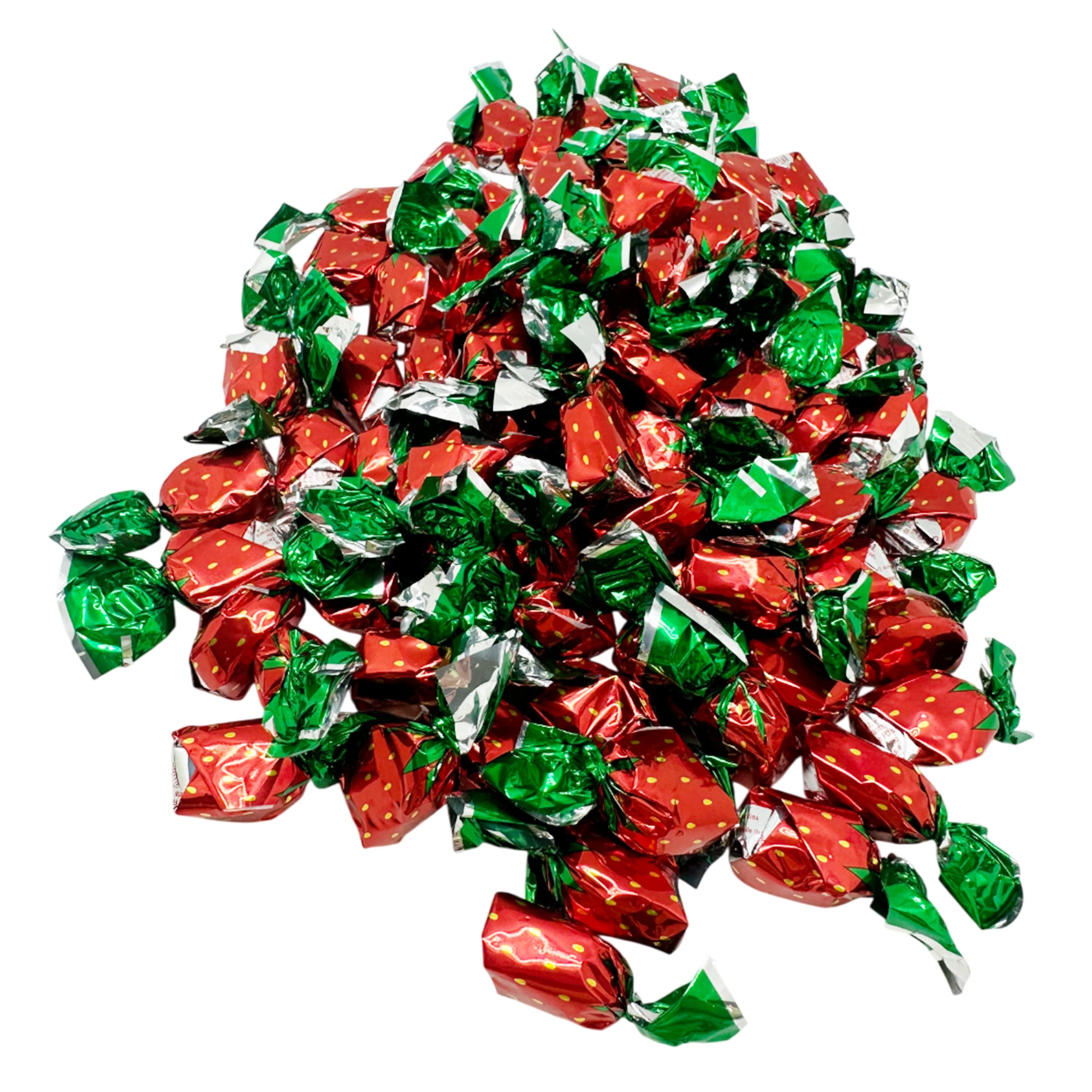 Strawberry Buds Delight Hard Candy - 5 Pound Resealable Bag - Individually Wrapped Strawberry-Flavored Candies