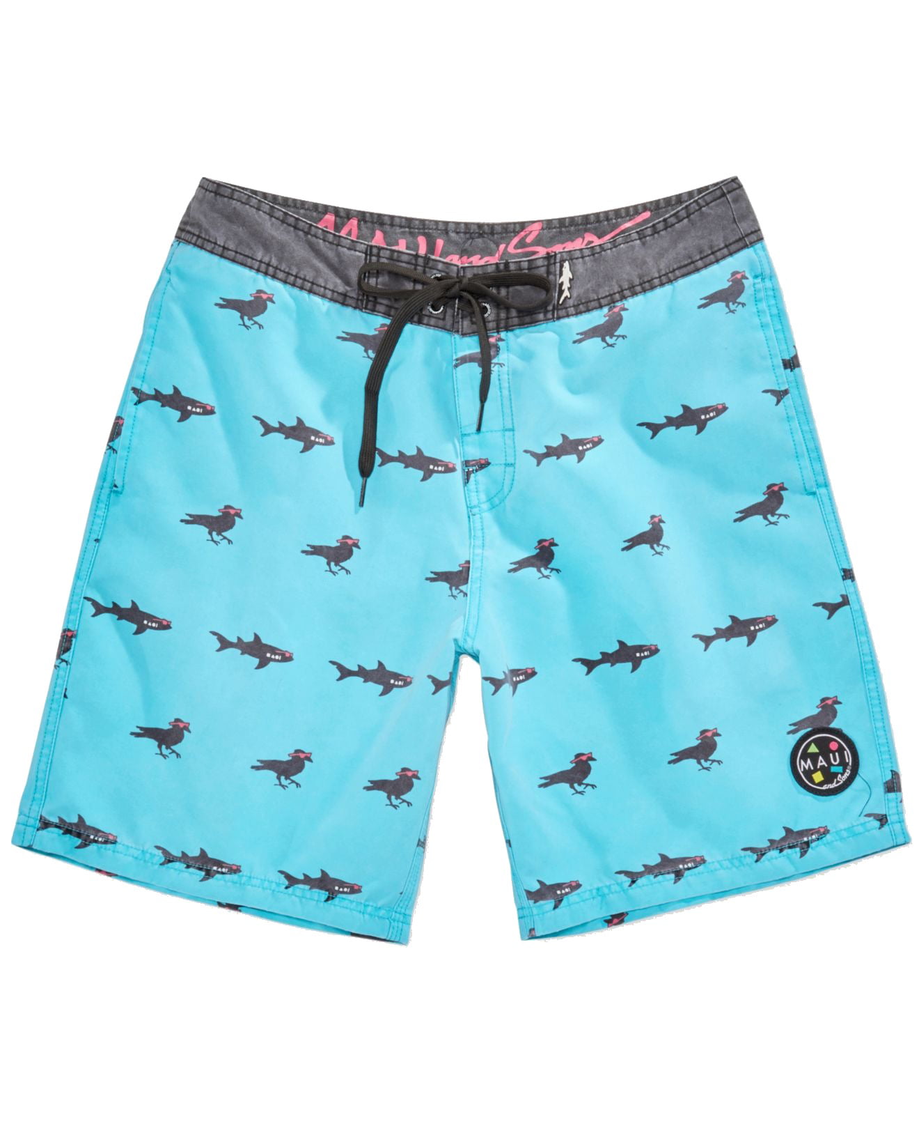 MAUI AND SONS - Maui and Sons NEW Blue Mens Size 32 Shark Drawstring ...