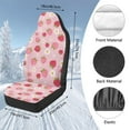 thumbnail image 7 of Uorisanigo Car Seat Covers Front Seats, Coral Velvet Fabric Cute Strawberry Auto Seat Cover Front Set Protectors, Washable Car Seats Cushion Universal Fit for Most Cars SUV Trucks (2 Pieces), 7 of 7