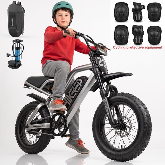 HiKeep Mini Electric Bike for Teenagers, Class 2 Electric Bike, 750W Motor, 48V 15Ah Battery Ebike, 20MPH Electric Bicycle, 16x3.0 Fat Tire, UL2849