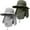 Light Grey & Army Green, variant on 2 Pieces Men's Wide Brim Fishing Hat Outdoor UPF 50+ Sun Protection Removable Face and Neck Flap