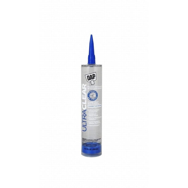 Sellador de goma líquida impermeable DAP Ultra Clear, 300 ml, paquete de 12