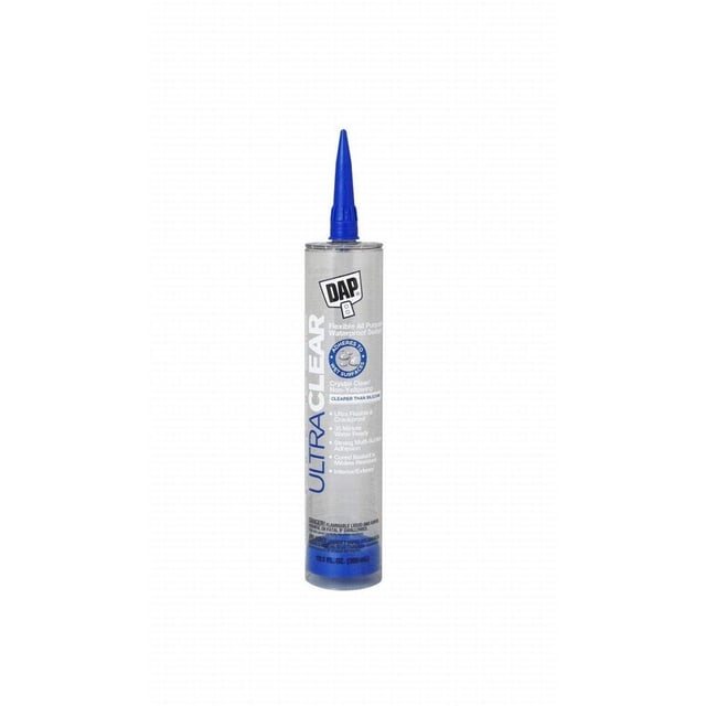 Sellador de goma líquida impermeable DAP Ultra Clear, 300 ml, paquete de 12