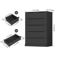 thumbnail image 2 of Homfa 6 Drawer Black Dresser, 43.3" H Wood Storage Cabinet with Upgraded Stable Base Vertical Chest for Bedroom Living Room, 2 of 7