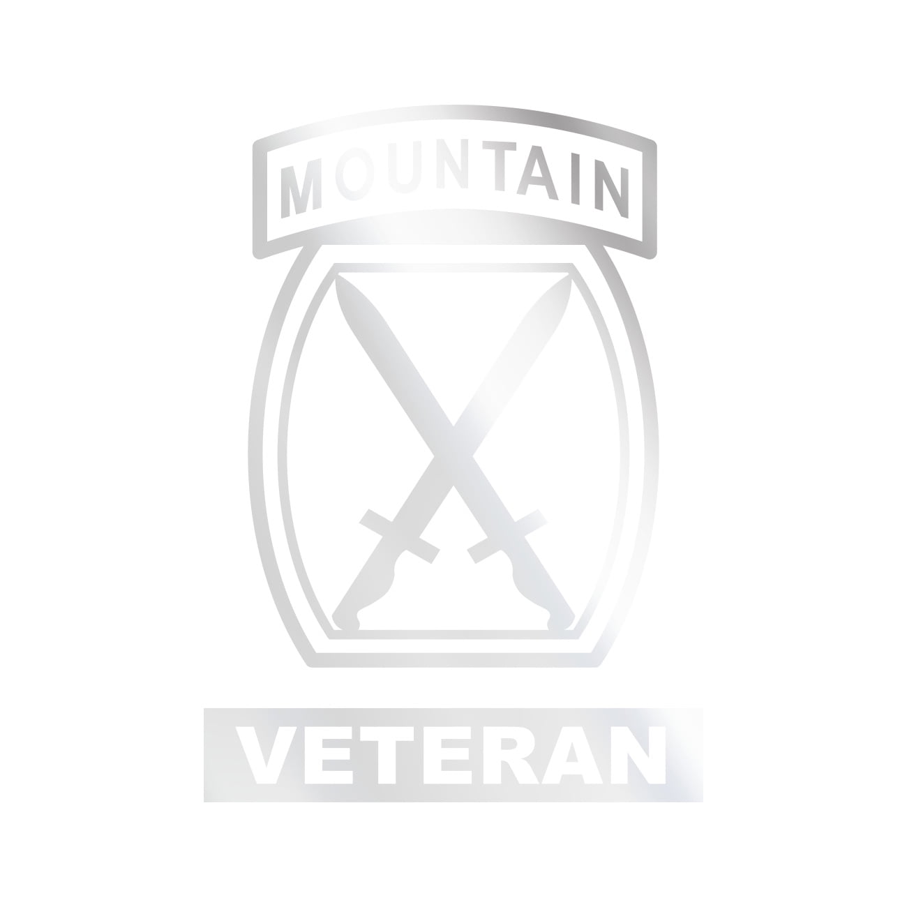 10th Mountain Division Veteran Sticker Decal Die Cut Self Adhesive