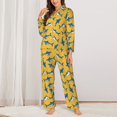 thumbnail image 2 of Balery Shark Print Conjunto de Pijama con Estampado para Mujer, Conjunto de Dos Piezas con Manga Larga, Ropa de Dormir Suave con Bolsillos, Pijamas Cómodos-Medium, 2 of 7