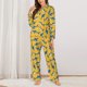 thumbnail image 2 of Balery Shark Print Conjunto de Pijama con Estampado para Mujer, Conjunto de Dos Piezas con Manga Larga, Ropa de Dormir Suave con Bolsillos, Pijamas Cómodos-Small, 2 of 7