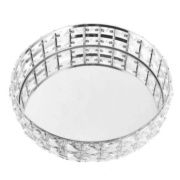 WORGEOUS  Mirror Display Tray Vanity Dining Room Table Decor Decoration Silver