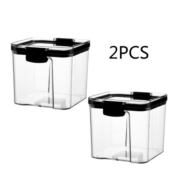 Fiudx Juego de Recipientes Herméticos para Almacenamiento, Diseño Compacto, Plástico Duradero, Versátiles para La Cocina, Organización de Refrigerios y Cereales, Tamaños de 460 Ml, 700 Ml, 1300 Ml y