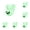 Green, variant on Halloween Mini Ghost Figures 20 Pack, Glow in The Dark Resin Tiny Ghost Statues for Crafts Vase Filler, Miniature Figurines for Garden Pot and Party Decor, Halloween Party Supplies (Yellow)