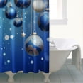 thumbnail image 4 of Shower Curtain for Bathroom Blue Xmas Balls Winter Snowflake Bathroom Curtain Waterproof Cool Bath Curtain Hooks Included,72x72Inch, 4 of 5
