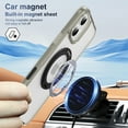 thumbnail image 6 of ELEHOLD Case for iPhone 16, Magnetic Shockproof Transparent Case with 360° Ring Kickstand,Gray, 6 of 10