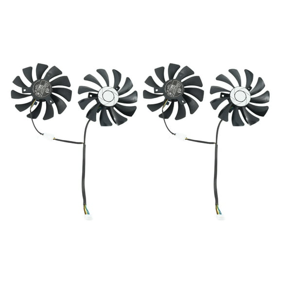 New 2 Pair Graphics Card Fan 85mm Ha9010H12F-Z 4Pin Cooler Fan Replacement for Gtx 1060 Oc 6G Gtx 960 P106-100 P106