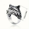 thumbnail image 4 of Bold Wolf Head Ring for Men - Retro Hip-Hop Style, Perfect for Birthdays, Anniversaries & Special Occasions,8-1pc, 4 of 9