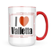 Neonblond I Love Valletta region: Malta Mug gift for Coffee Tea lovers