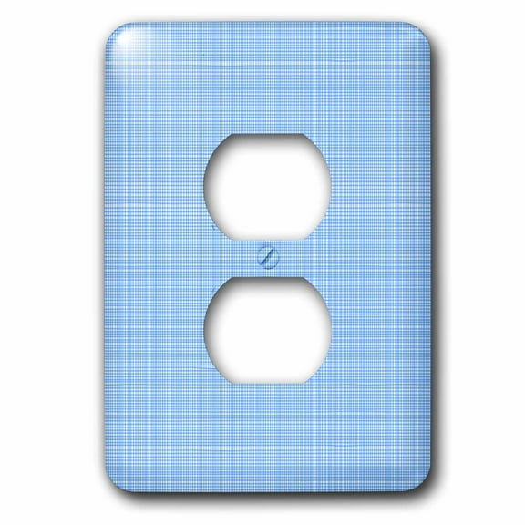 3dRose, Blue Plaid, 2 plug outlet cover