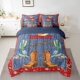 thumbnail image 2 of Homewish Cowboy Boots Twin Bedding Sets 7-Piece for Teens,Vintage Western Theme Bedding Comforter Set Microfiber,Bohemian Paisley Breathable Sheet Sets,Ultra Soft Home Decor,Reversible, 2 of 8