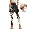 thumbnail image 3 of POLEROWomens Brown Cow Print Athletic Skirt with Leggings Butt Lifting Tennis Skirted Legging Yoga Skirts Slim Fit Tights Lounge Pants Trousers Workout Pants for Women Plus Size, 3 of 6
