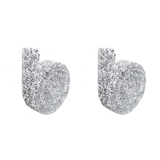 Inteprter Pegatinas ostentosas, cadena de diamantes de imitación con purpurina, cinturón DIY, apliques para ropa, decoración artesanal, cuentas, tira de Plata 1 Yarda 1.5 cm de ancho 2piezas Inteprter CBP343878