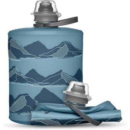 Stow - Collapsible Backpacking Water Bottle (350ml, 500ml, 1L) - BPA Free, Ultra Light, Spill-Proof Twist Cap