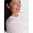 thumbnail image 4 of Terra & Sky Women's Plus Knit Crewneck Pullover Sweater, Midweight, Sizes 0X-5X, 4 of 5