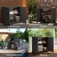 thumbnail image 3 of NIAIZEK Cabinet with 1 Shelf, Waterproof, UV Resistant, Indoor Outdoor Storage, Black, 3 of 7