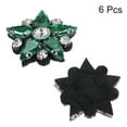 thumbnail image 3 of Uxcell Handmade Star Beaded Patches, 6Pcs Rhinestone Appliques Star Patches Appliques for Clothing DIY, Emerald Green, 3 of 6