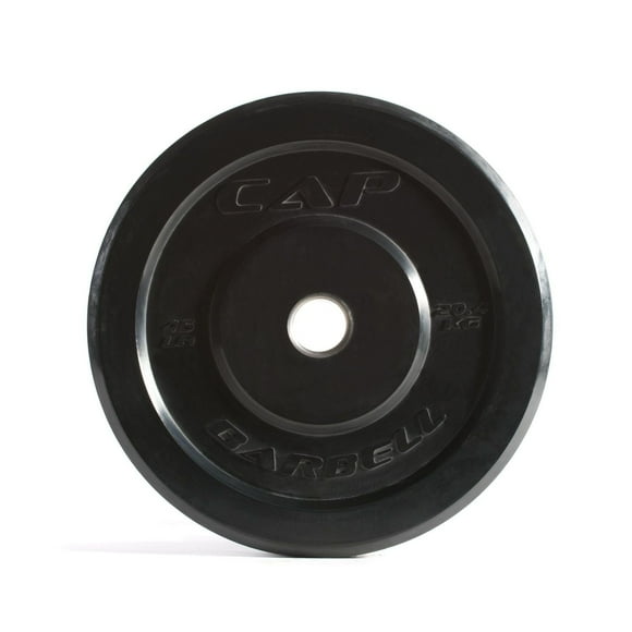 CAP Strength Olympic Rubber Bumper Plate, 45 lb Single