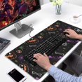 thumbnail image 2 of Long Mouse Pads for Desk,Halloween Pumpkins Skulls and Bats Desk Mats on Top Of Desks, Desk Mouse Pad Extra Large with 3mm Non-Slip Base and Stitched Edge for Gaming,Office,Work,Home 31.5x15.7in, 2 of 5