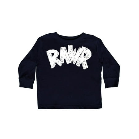 

Inktastic Rawr Distressed Text in White Gift Toddler Boy or Toddler Girl Long Sleeve T-Shirt