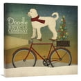 thumbnail image 1 of Global Gallery's 'White Doodle on Bike Christmas' By Ryan Fowler Stretched Canvas Wall Art, 1 of 1