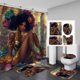 thumbnail image 1 of Set de baño African Queen de poliéster impermeable, 4 piezas, 1 of 2