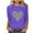 Purple2, variant on Womens Valentine's Day Shirts Sequin Heart Graphic 3/4 Sleeve Crewneck Tunic Tops Cute Basic Tee S-5XL