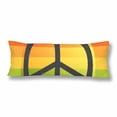 thumbnail image 1 of YUSDECOR Peace Symbol On Rainbow Body Pillow Pillowcase Pillow Protector Cushion Cover 20x60 Inch, 1 of 2