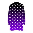thumbnail image 5 of CLOISE Women's Sweatshirts Polka Dots Pullover Sweatshirts Crew Neck Long Sleeve Hoodies Shirts Purple Drop Shoulder Tops Fall Casual Preppy Clothes XL, 5 of 5