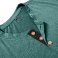 thumbnail image 5 of GrmtClth Mens Henley Shirt Cotton Blend Long Sleeve T-Shirt Lightweight Soft Fashion Button Basic Top Shirts 2025 Fall Light Green XXL, 5 of 5
