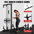 thumbnail image 5 of FORGEMUS Cable Crossover Machine with 16 Positions, Wall Mounted Lat Pulldown & Functional Trainer for Home Gym, Space Saving Pulley Tower, 5 of 10